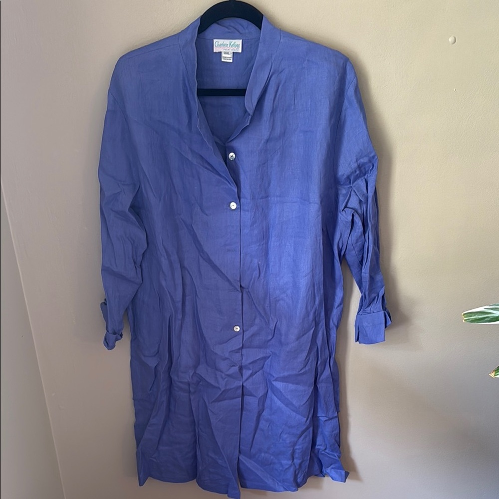 Coldwater Creek Purple Linen Dress - XXL